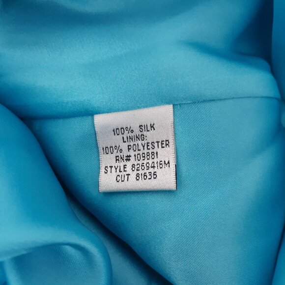 Donna Ricco Y2K VTG Silk Chiffon Maxi Halter Dress Flowy Fairy Romantic Size 16 - Picture 15 of 16